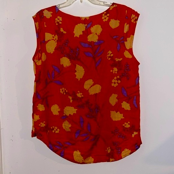 Rachel Zoe 100% Linen Floral Bouse - Picture 4 of 4